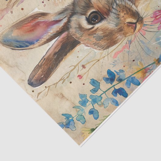 BUNNY IN MEADOW DECOUPAY SEIDENPAPIER (Ausschnitt)