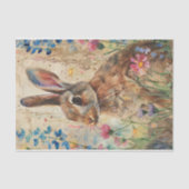BUNNY IN MEADOW DECOUPAY SEIDENPAPIER (Vorderseite)