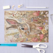 BUNNY IN MEADOW DECOUPAY SEIDENPAPIER (Handwerk)