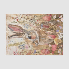 BUNNY IN MEADOW DECOUPAY SEIDENPAPIER