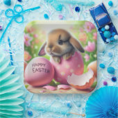 Bunny in Ostereier mit Blume Pappteller (Party)