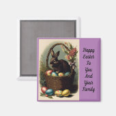Bunny in Ostern Basket Magnet (Vorderseite/Rückseite)