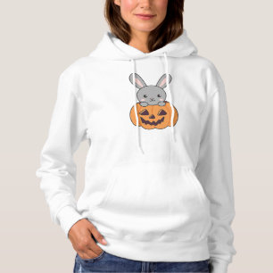 Bunny in Pumpkin Niedlich Bunnies Happy Halloween Hoodie
