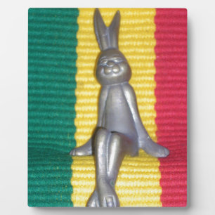 Bunny in Rasta Colors: Eine Touch von Groovy Fotoplatte