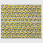 Bunny in Spring Daffodien Geschenkpapier (Flach)
