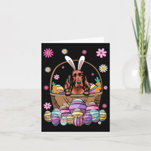 Bunny Irish Setter Hund Happy Ostertag Lover Egg Karte