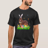 Bunny Irish Setter mit Eierkörbe Osterjagd T-Shirt (Vorderseite)