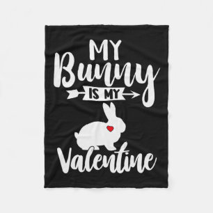 Bunny ist mein Valentine - Niedliches Kaninchen fü Fleecedecke