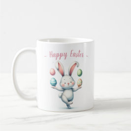 Bunny Juggling farbenfrohe Ostereier Kaffeetasse