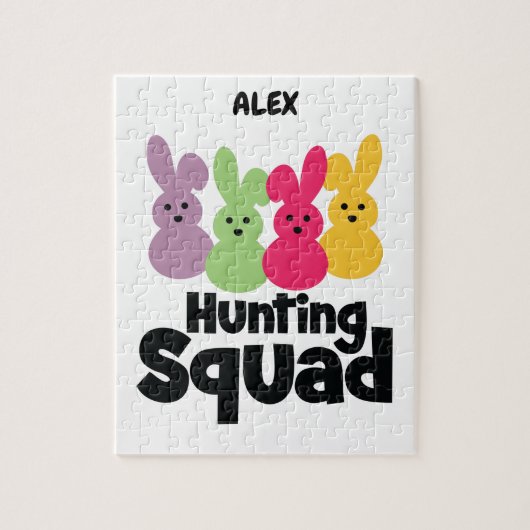 "BUNNY JUNTING SQUAD" PUZZLE PERSONALISIERT. (Vertikal)