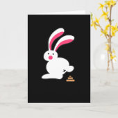 Bunny Kacke Funny Bunny Kack Fun Rabbit Karte (Gelbe Blume)