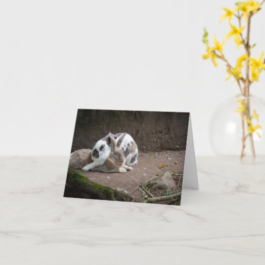 Bunny Karte (Gelbe Blume)