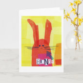 Bunny Karte (Gelbe Blume)