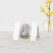 Bunny Karte (Gelbe Blume)