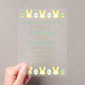 Bunny Kisses & Easter Wishes Birthday Acryleinladungen (Insitu (Handheld))