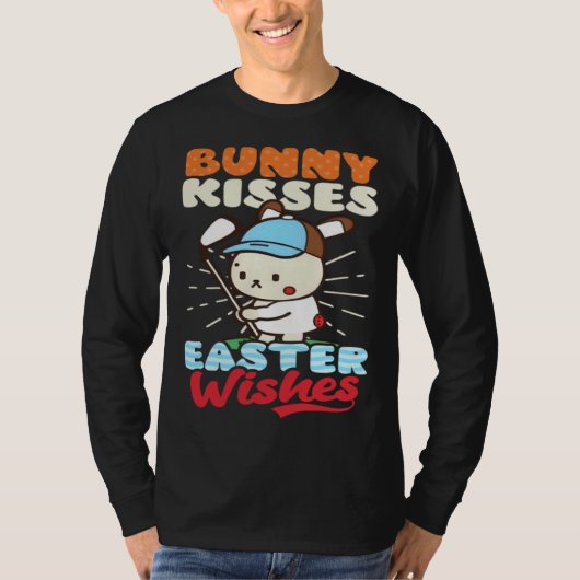 Bunny Kisses Easter Wishes Golf Easter T-Shirt (Vorderseite)