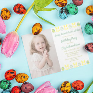 Bunny Kisses & Easter wünscht Geburtstag Einladung