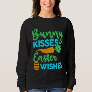 Bunny Kisses Osterfeier wünscht Niedlichen Osterta Sweatshirt