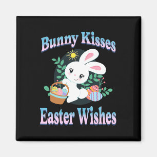Bunny Kisses Osterfest wünscht Niedlich Ostern Bun Magnet