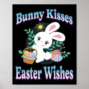 Bunny Kisses Osterfest wünscht Niedlich Ostern Bun Poster