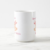 Bunny Kisses, Ostern Wünsche auf dem Weg Kaffeetasse (Mittel)