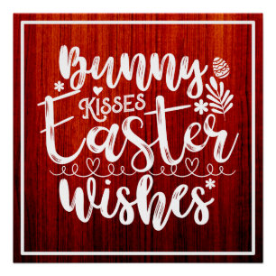Bunny Kisses Osterwünsche-60392 Poster
