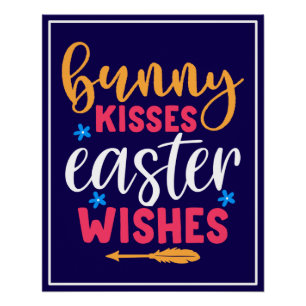 Bunny Kisses Osterwünsche-69739 Poster