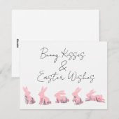Bunny Kisses & Osterwünschungen Feiertagskarte (Vorne/Hinten)
