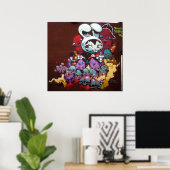 Bunny Kitspray Farbe an der Wand Poster (Heimbüro)