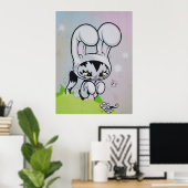 Bunny Kitty Butterfly Poster (Heimbüro)