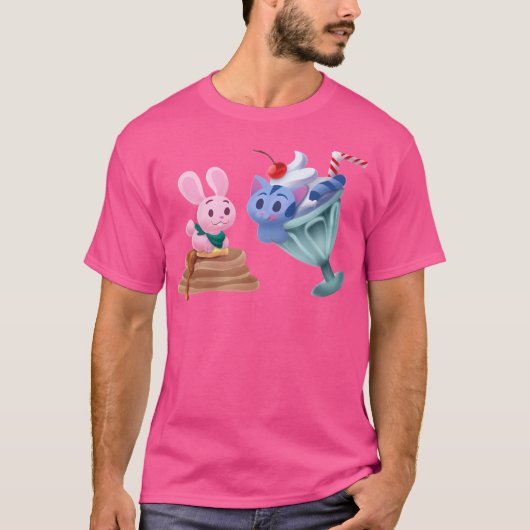 Bunny Kitty Pancake Milkshake T-Shirt (Vorderseite)