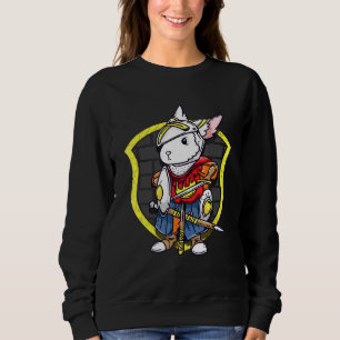Bunny Knight Niedlich mittelalterliches Rabbit Rit Sweatshirt