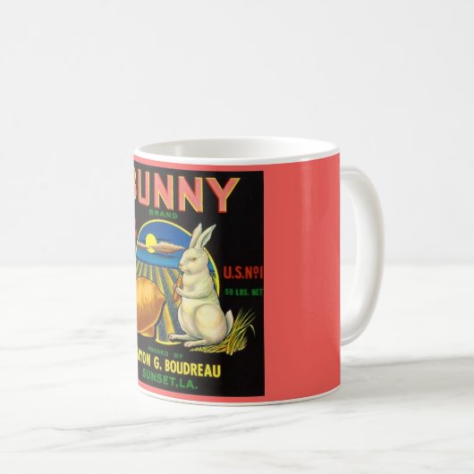 Bunny Label Coffee Tasse (VorderseiteRechts)