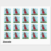 BUNNY LADY QUADRATISCHER AUFKLEBER (Blatt)