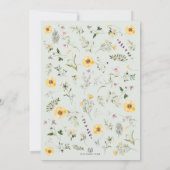 Bunny Lamb Balloon Wildblume Garden Baby Dusche Einladung (Rückseite)