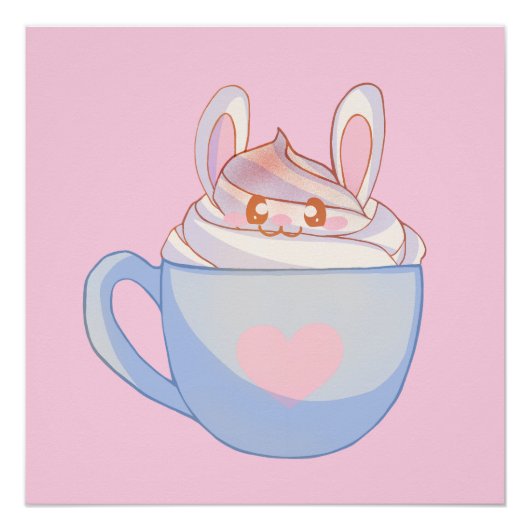Bunny Latte mit Cinnamon Poster (Vorderseite)