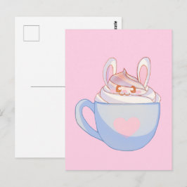 Bunny Latte mit Cinnamon Postkarte