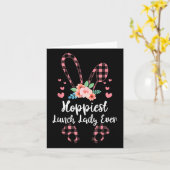 Bunny Leopard Hoppiest Mittagessen Lady Ever Oster Karte (Gelbe Blume)