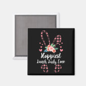 Bunny Leopard Hoppiest Mittagessen Lady Ever Oster Magnet (Vorderseite/Rückseite)