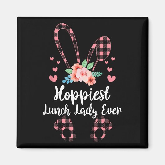 Bunny Leopard Hoppiest Mittagessen Lady Ever Oster Magnet (Vorne)