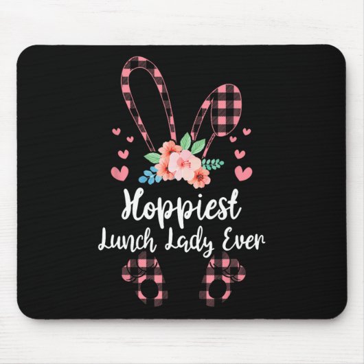 Bunny Leopard Hoppiest Mittagessen Lady Ever Oster Mousepad (Vorne)