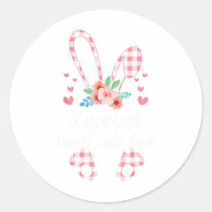 Bunny Leopard Hoppiest Mittagessen Lady Ever Oster Runder Aufkleber