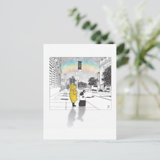 BUNNY LIEBE POSTKARTE (Stehend Vorderseite)