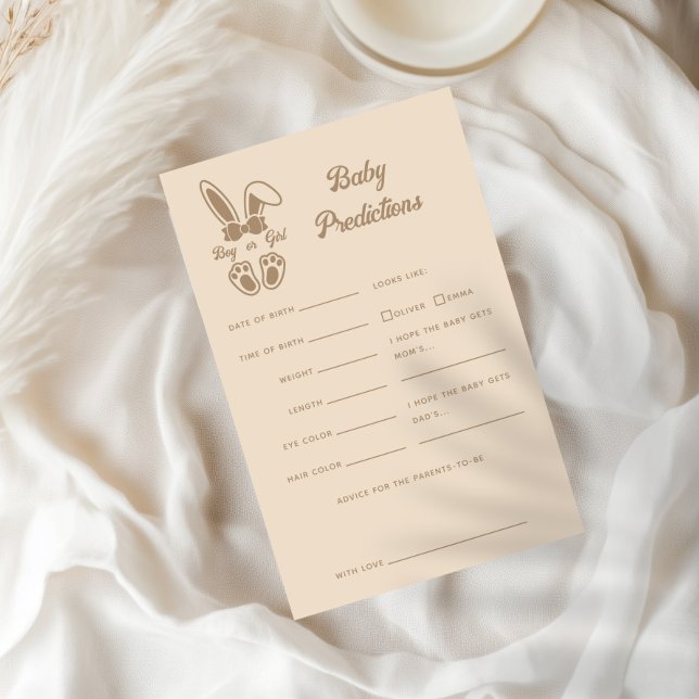 Bunny Light Beige Gender Reveal Baby Vorhersagen (Von Creator hochgeladen)