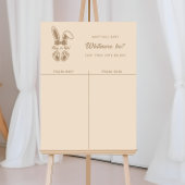 Bunny Light Beige Gender Reveal Boy oder Girl Char Poster