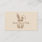 Bunny Light Beige Gender Reveal Bücher für Baby Begleitkarte (Rückseite)