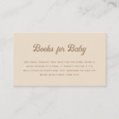 Bunny Light Beige Gender Reveal Bücher für Baby Begleitkarte (Vorderseite)