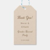 Bunny Light Beige Gender Reveve Vielen Dank Geschenkanhänger (Vorderseite)