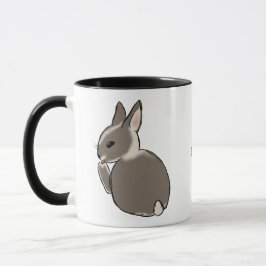 Bunny liking foot tasse