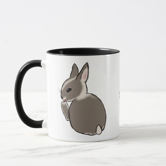 Bunny liking foot tasse (Links)